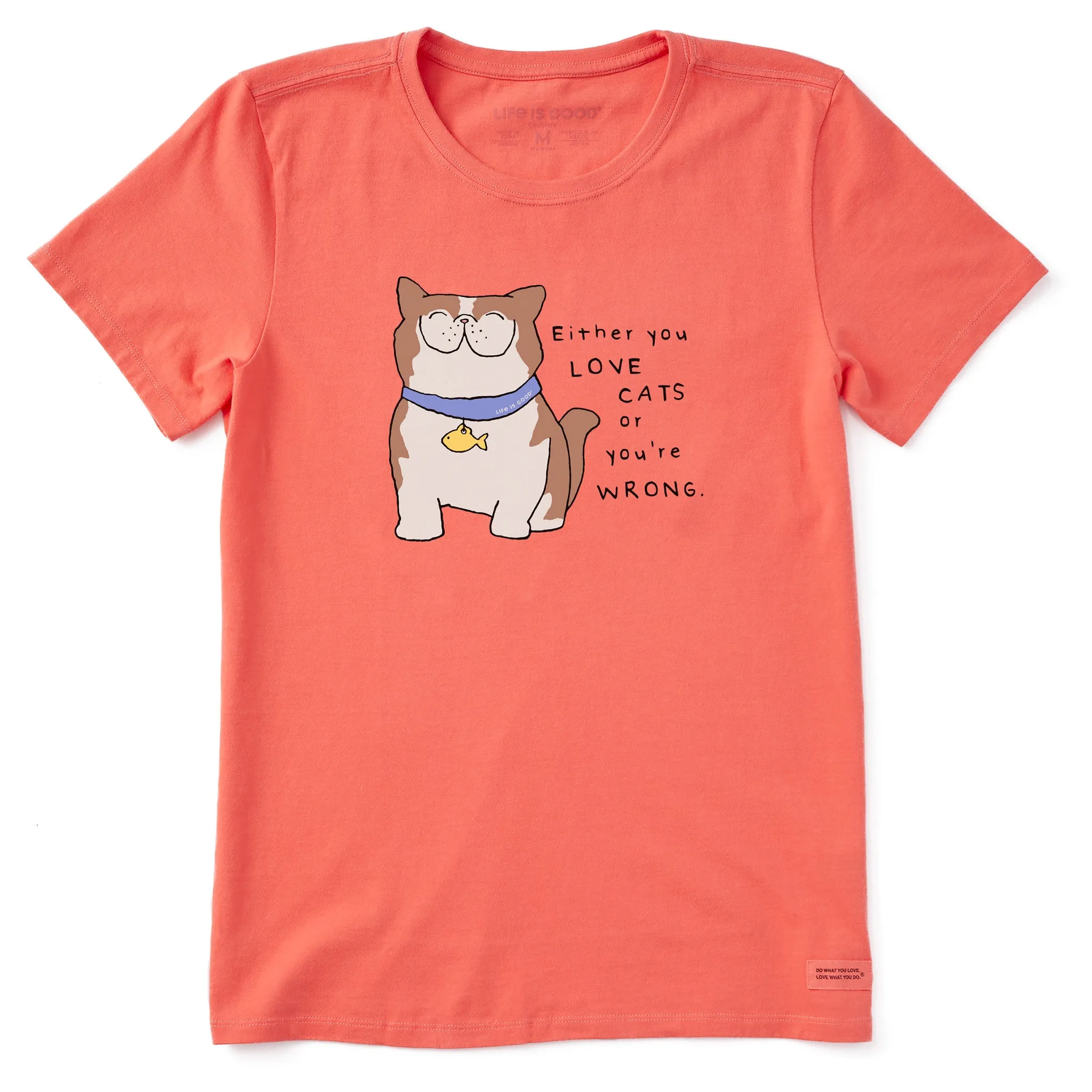Women's Exotic Love Cats Short Sleeve Tee Life is Good