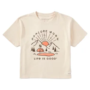 Women's Explore More Sunset Short Sleeve Crusher Boxy Tee Life is Good