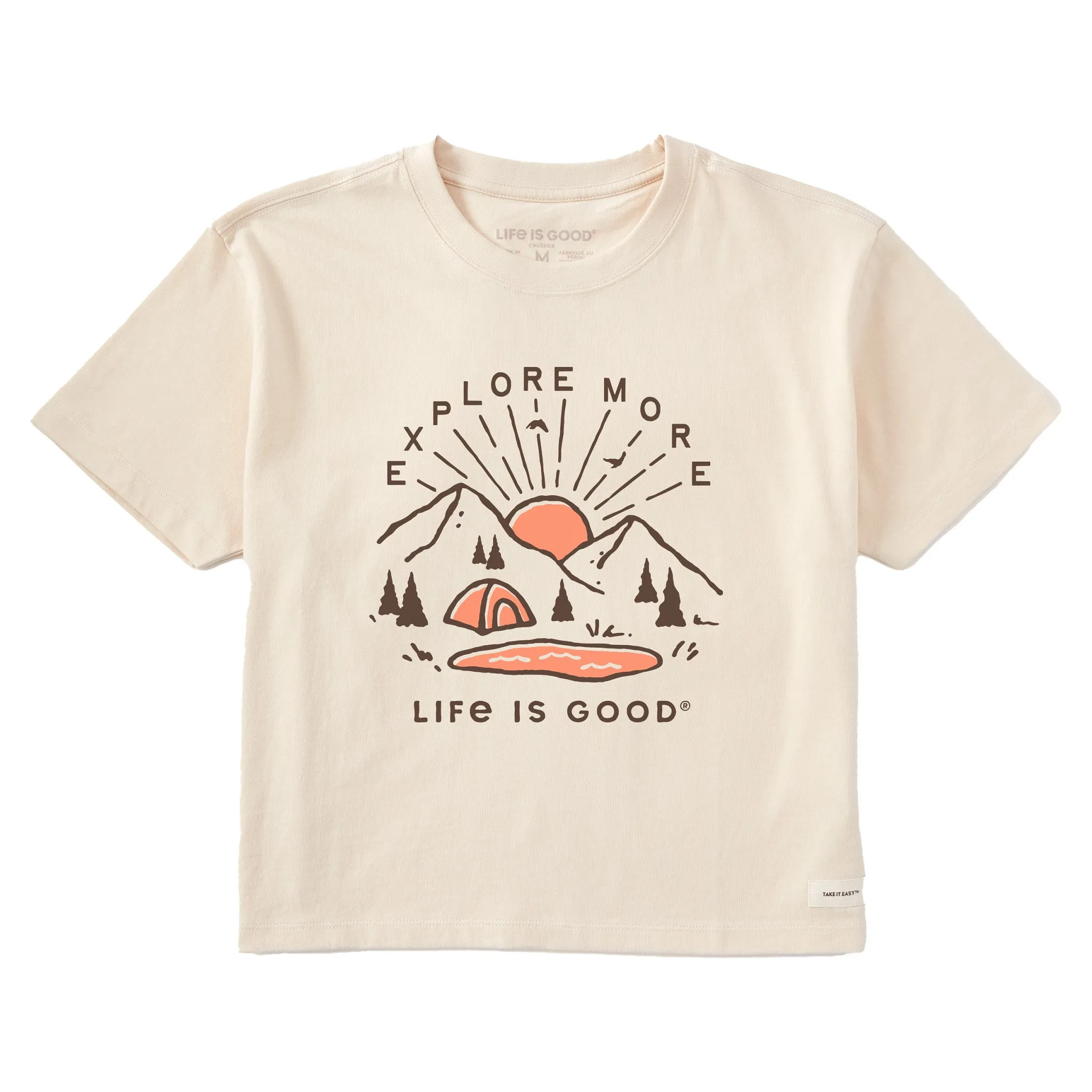 Women's Explore More Sunset Short Sleeve Crusher Boxy Tee Life is Good
