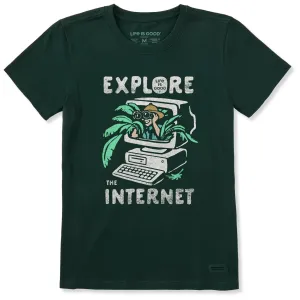 Women's Explore the Internet Short Sleeve Crusher Tee Life is Good