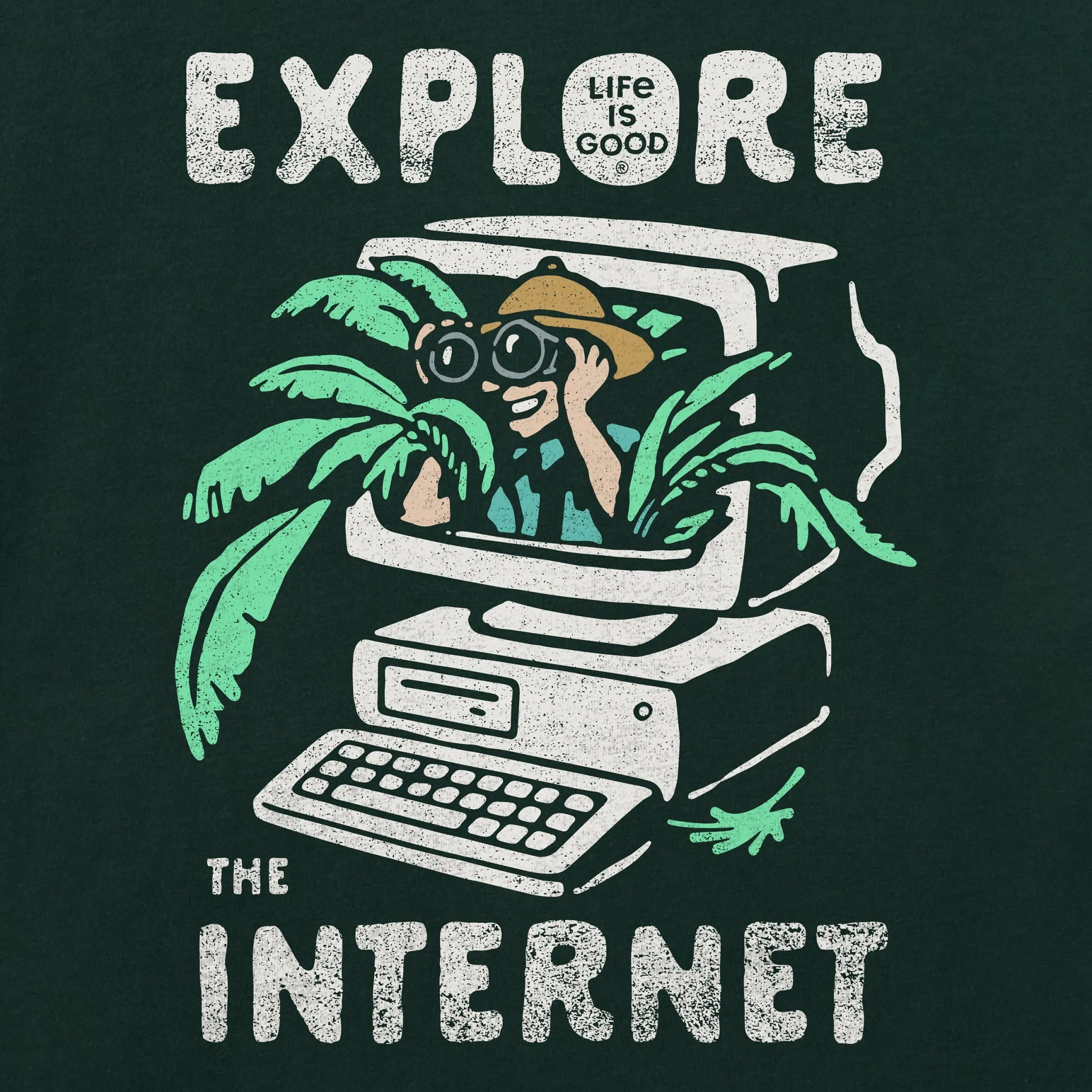 Women's Explore the Internet Short Sleeve Crusher Tee Life is Good