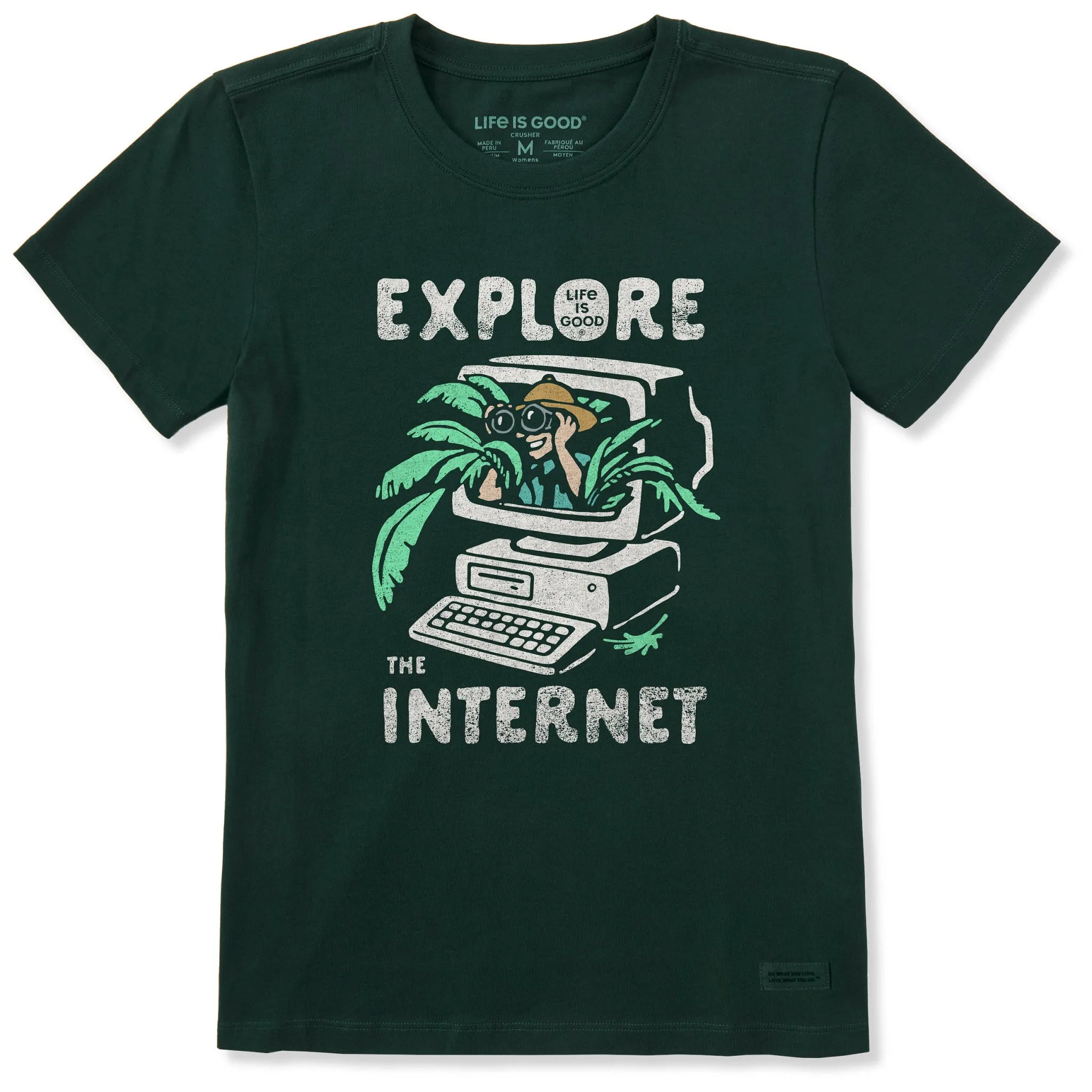 Women's Explore the Internet Short Sleeve Crusher Tee Life is Good
