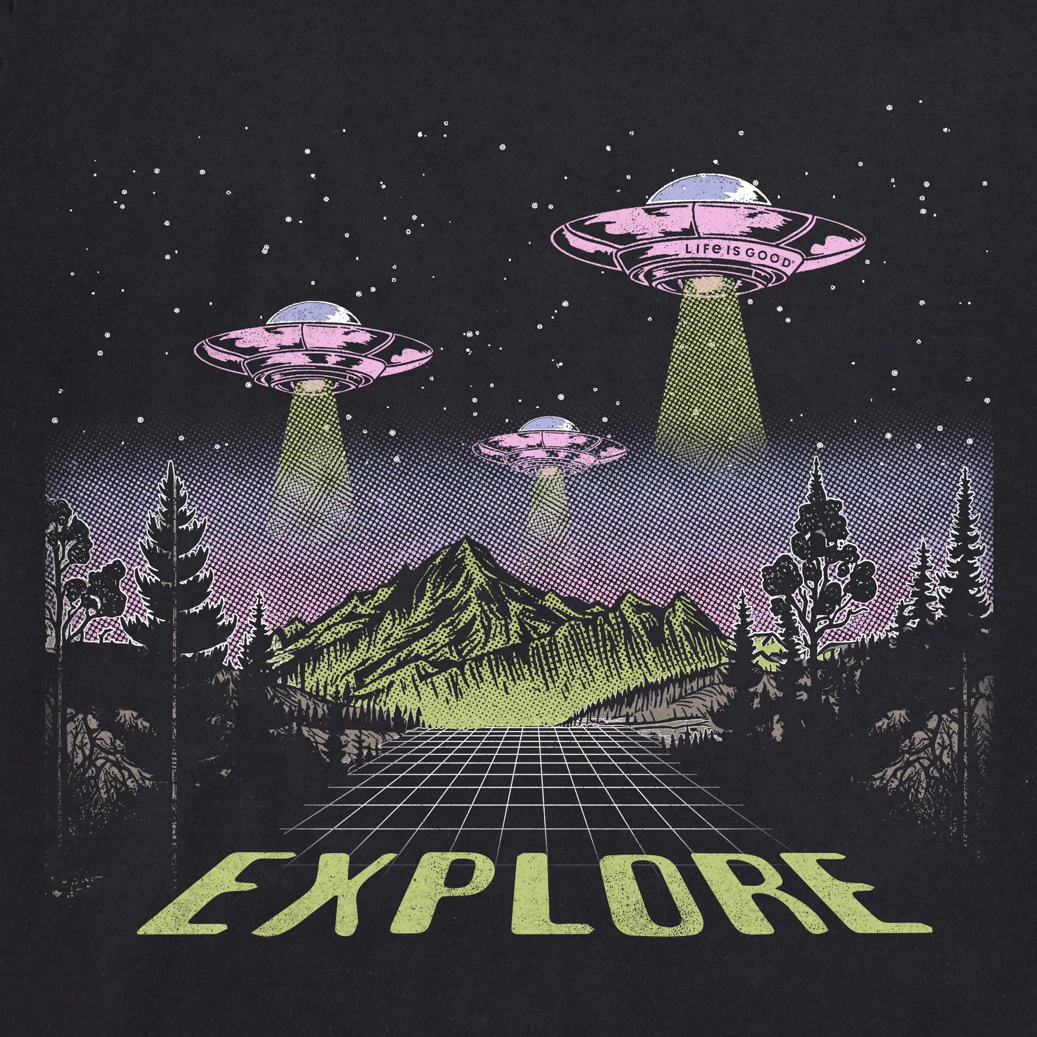 Women's Explore UFO Landscape Crusher-LITE Shrunken Tee Life is Good
