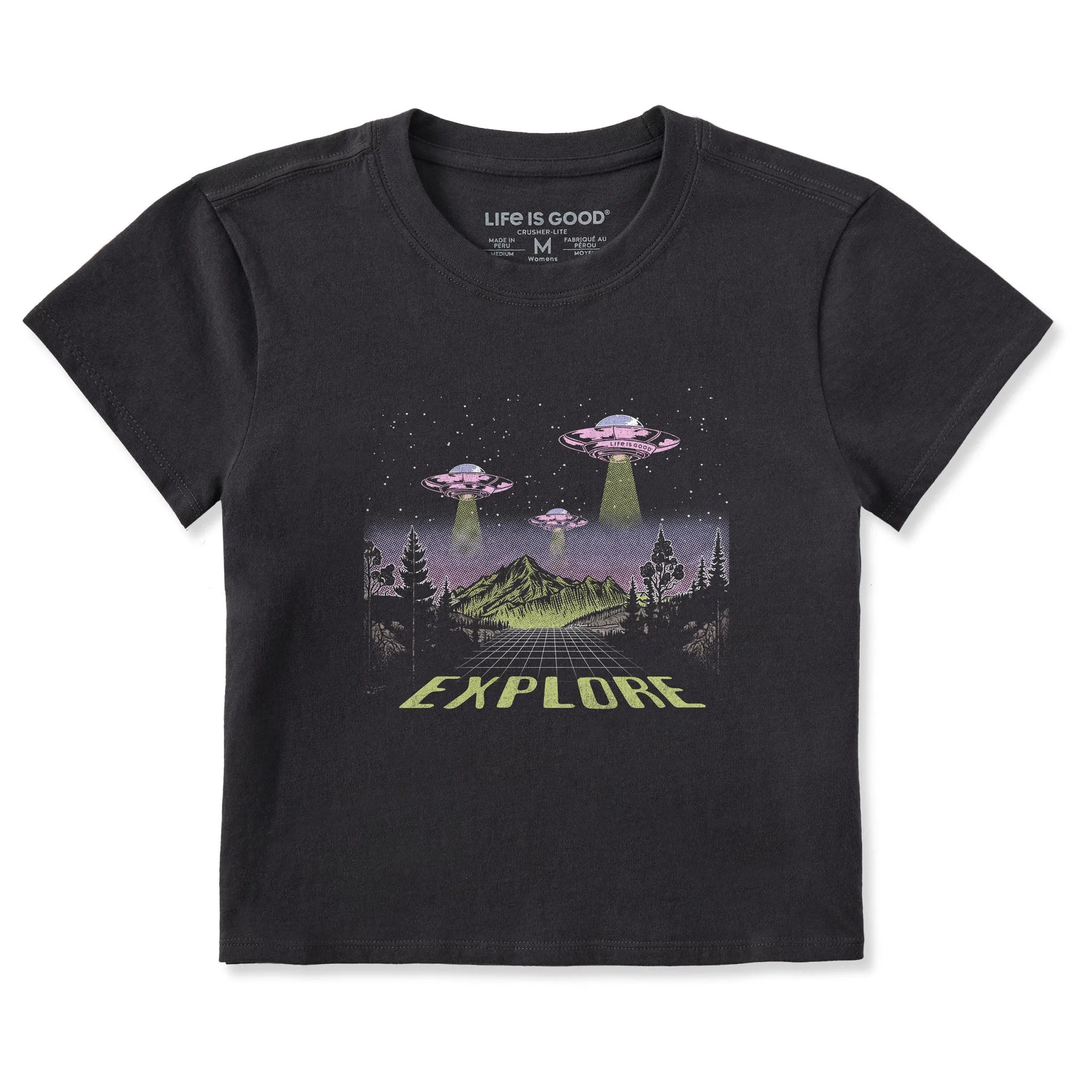 Women's Explore UFO Landscape Crusher-LITE Shrunken Tee Life is Good