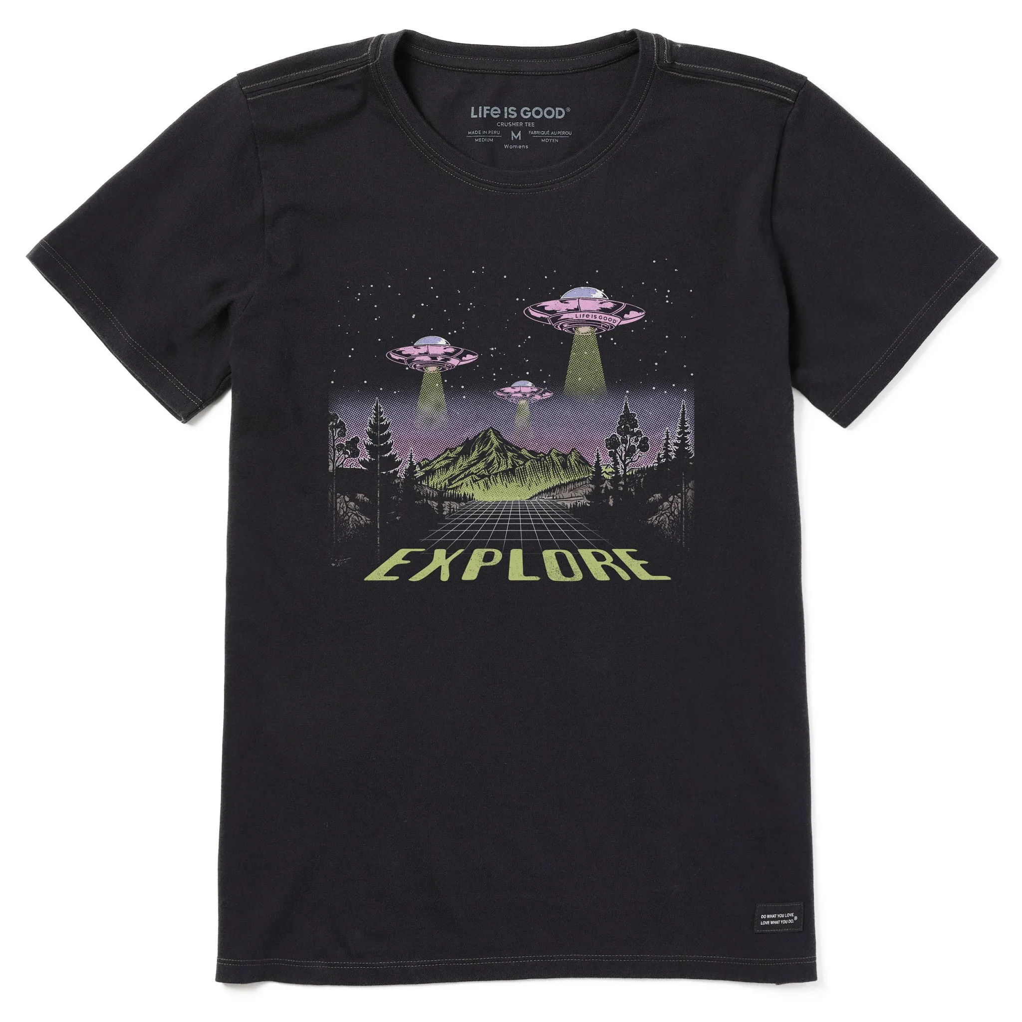 Women's Explore UFO Landscape Short Sleeve Crusher Tee Life is Good