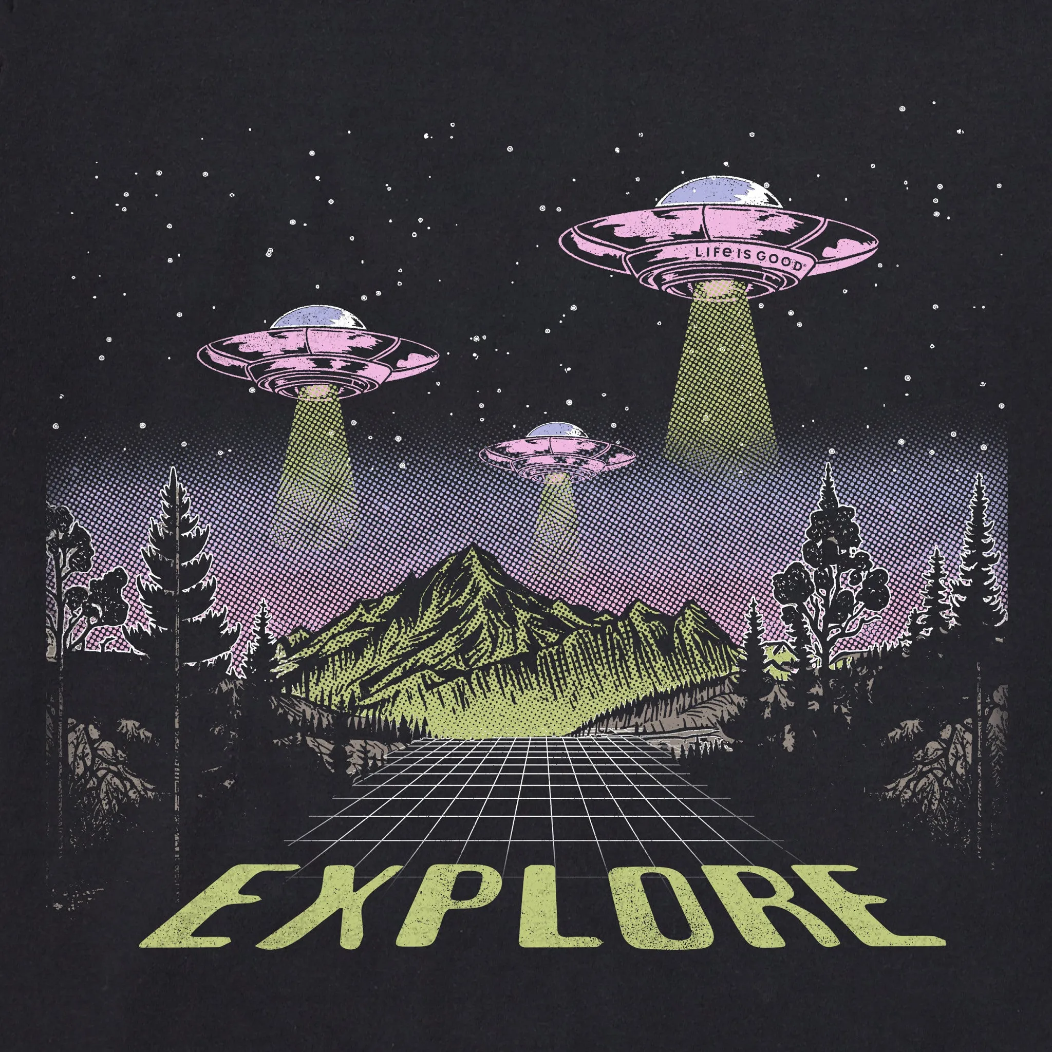 Women's Explore UFO Landscape Short Sleeve Crusher Tee Life is Good