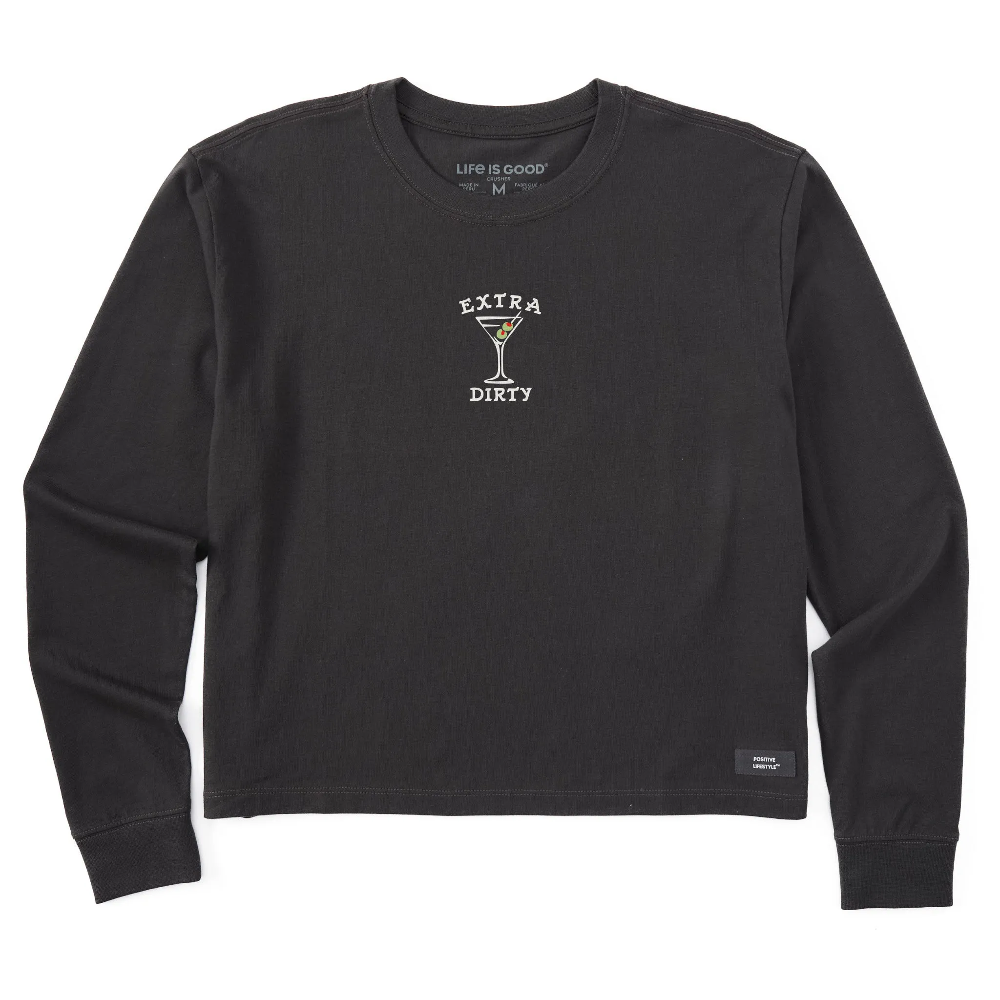 Women's Extra Dirty Martini Mini Long Sleeve Crusher Boxy Tee Life is Good