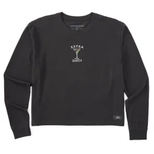 Women's Extra Dirty Martini Mini Long Sleeve Crusher Boxy Tee Life is Good