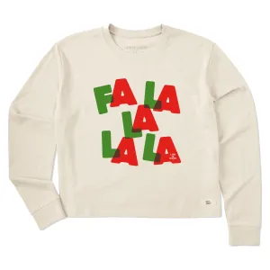 Women's Fa La La Long Sleeve Crusher Boxy Tee Life is Good