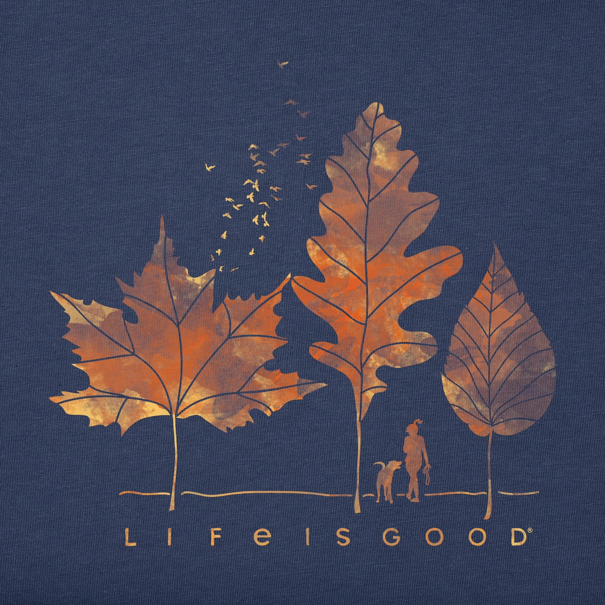 Women's Fall Walk Short Sleeve Crusher Vee Life is Good