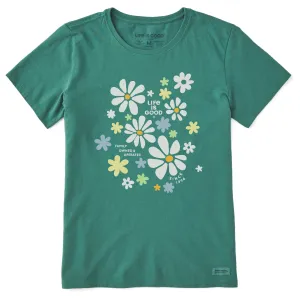 Women's Family Owned Flowers Short Sleeve Crusher Tee Life is Good