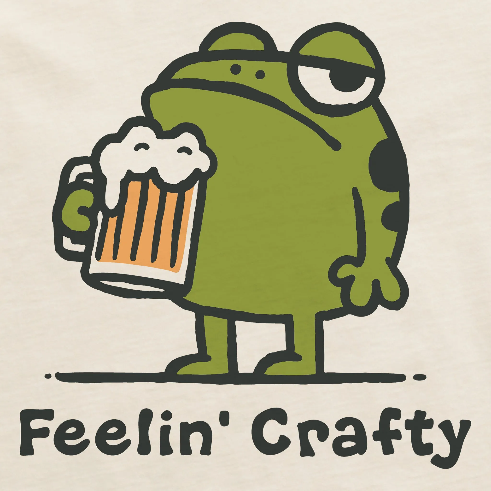 Women's Feelin Crafty Frog Short Sleeve Crusher Tee Life is Good