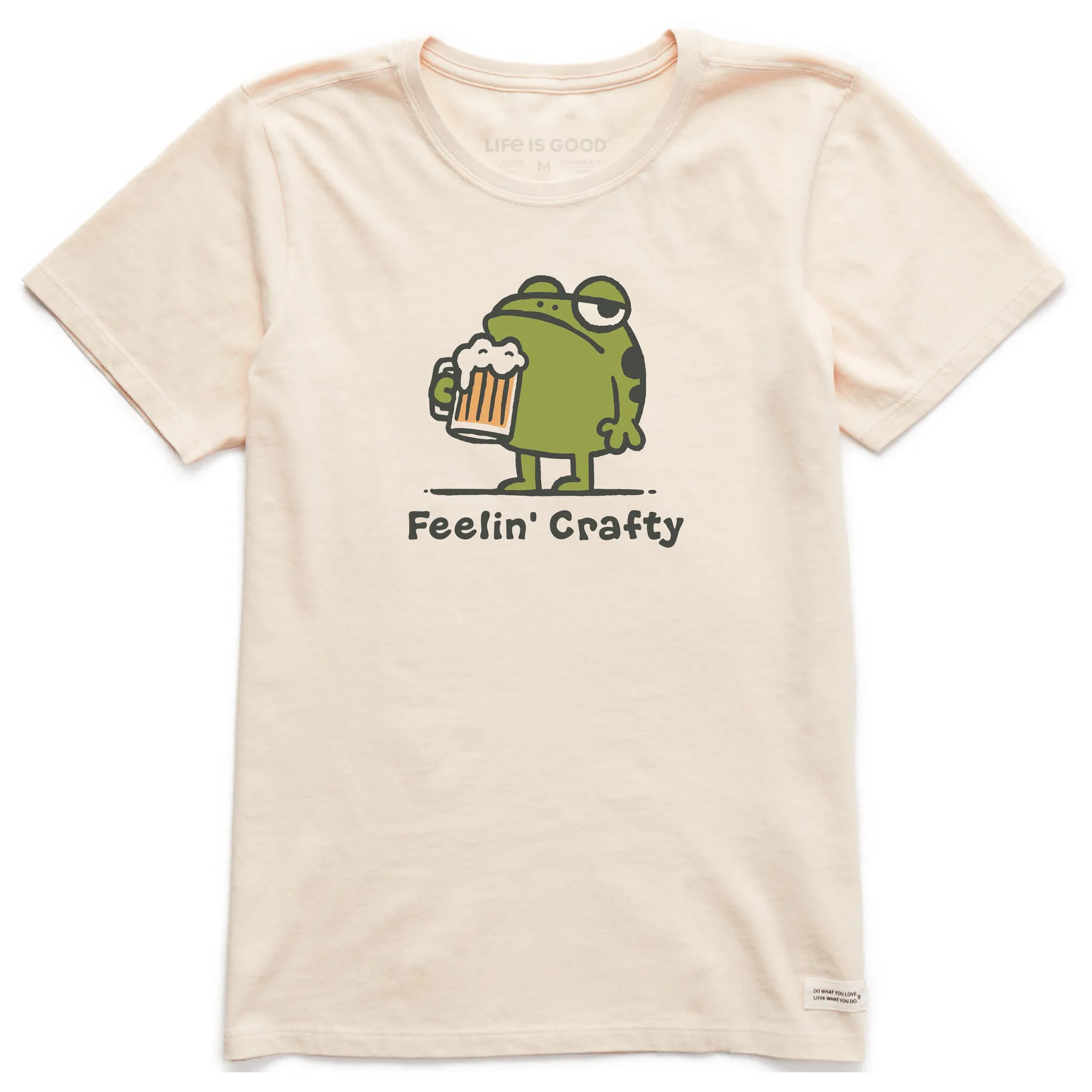 Women's Feelin Crafty Frog Short Sleeve Crusher Tee Life is Good