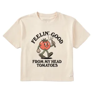 Women's Feelin' Good Tomatoes Short Sleeve Crusher Boxy Tee Life is Good