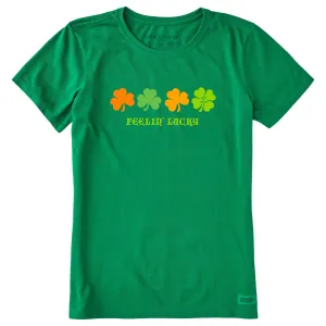 Women's Feelin' Lucky Clovers Short Sleeve Crusher Tee Life is Good