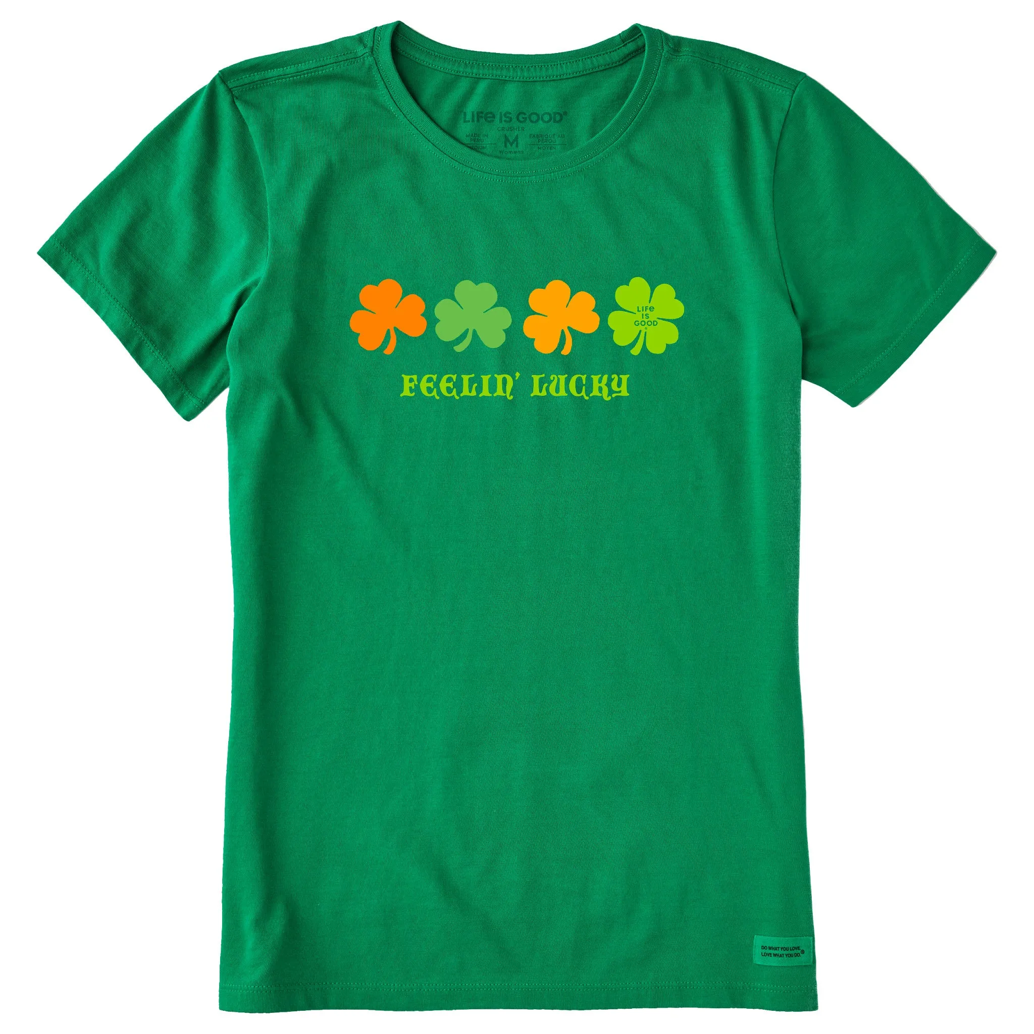 Women's Feelin' Lucky Clovers Short Sleeve Crusher Tee Life is Good