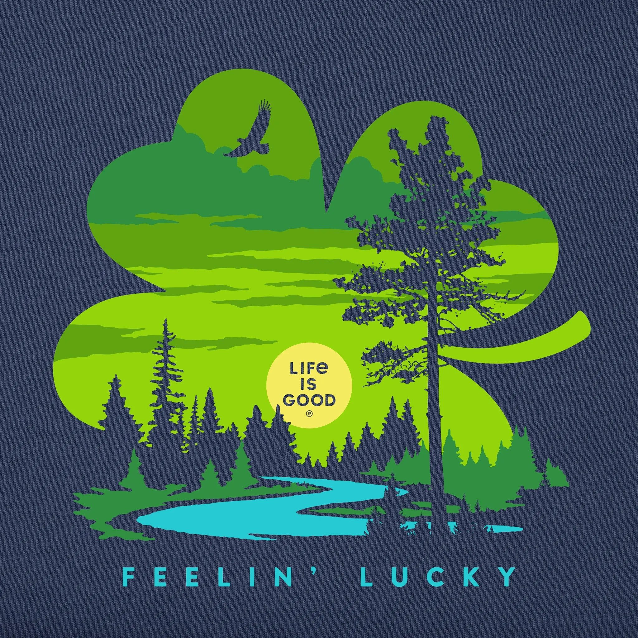 Women's Feelin' Lucky Cloverscape Short Sleeve Crusher Tee Life is Good
