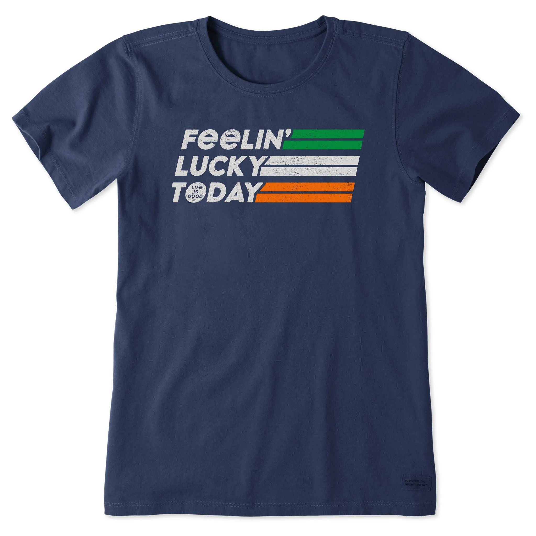 Women's Feelin' Lucky Today Stripes Short Sleeve Tee Life is Good