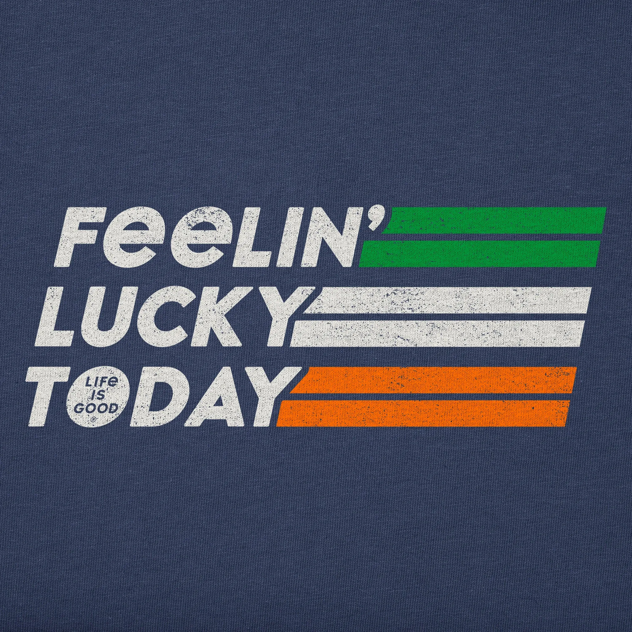 Women's Feelin' Lucky Today Stripes Short Sleeve Tee Life is Good