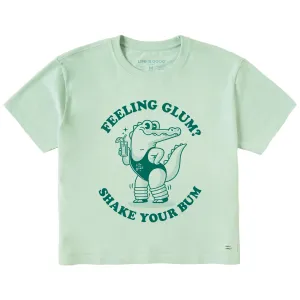 Women's Feeling Glum Crocodile Short Sleeve Crusher Boxy Tee Life is Good