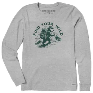 Women's Find Your Wild Bear Long Sleeve Crusher Tee Life is Good