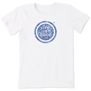 Women's Fine Daisy Coin Short Sleeve Tee Life is Good