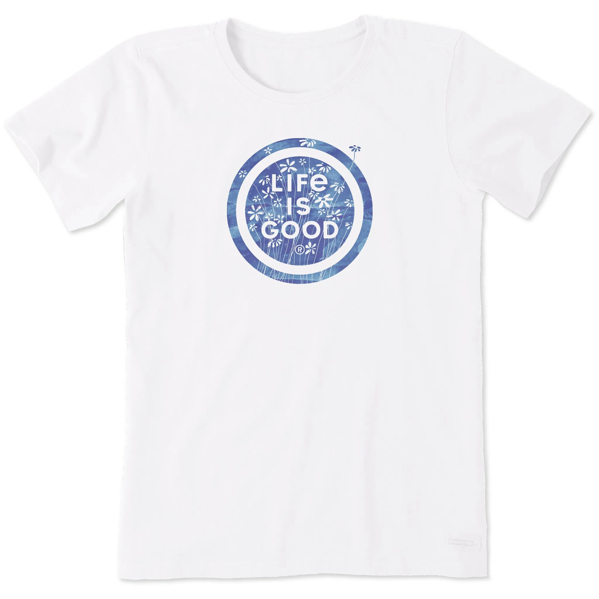 Women's Fine Daisy Coin Short Sleeve Tee Life is Good