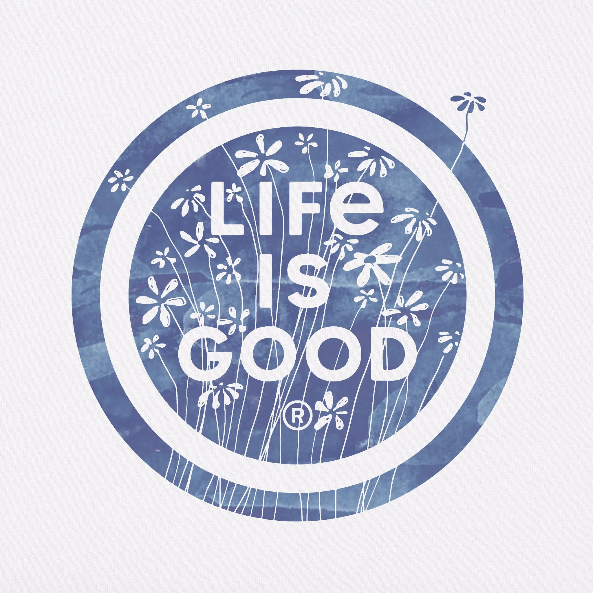 Women's Fine Daisy Coin Short Sleeve Tee Life is Good