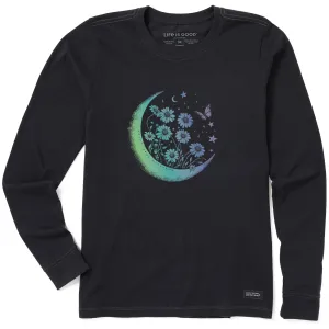 Women's Fineline Flower Moon Long Sleeve Crusher Tee Life is Good