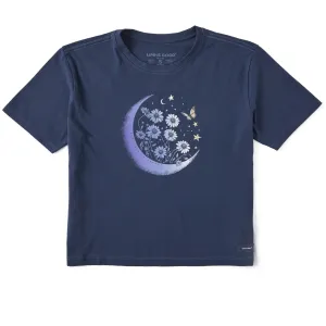 Women's Fineline Flower Moon Short Sleeve Crusher Boxy Tee Life is Good