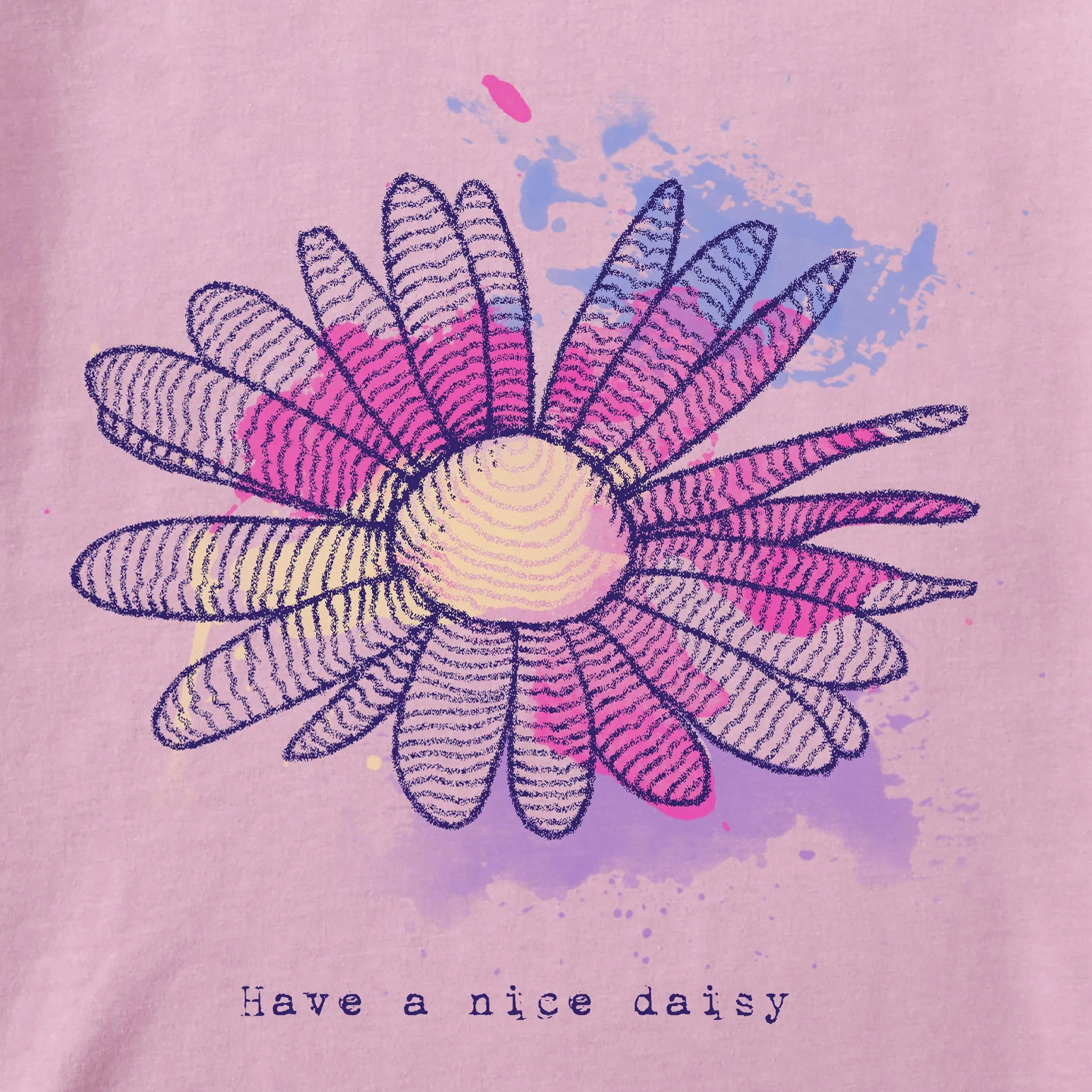 Women's Fineline Have a Nice Daisy Short Sleeve Crusher Tee Life is Good