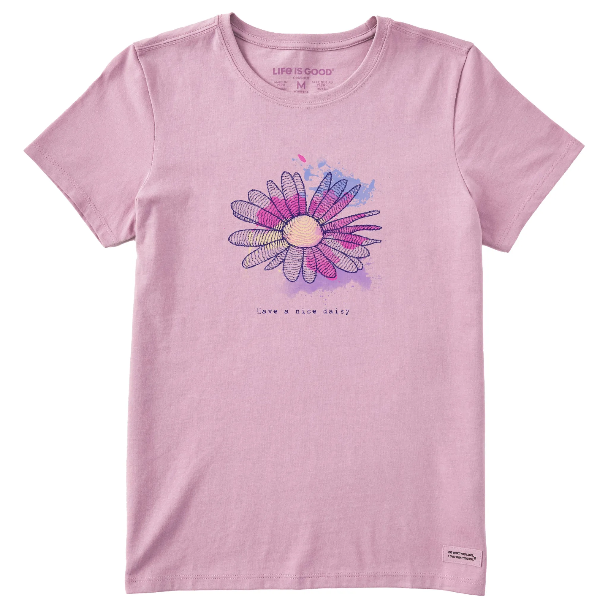 Women's Fineline Have a Nice Daisy Short Sleeve Crusher Tee Life is Good