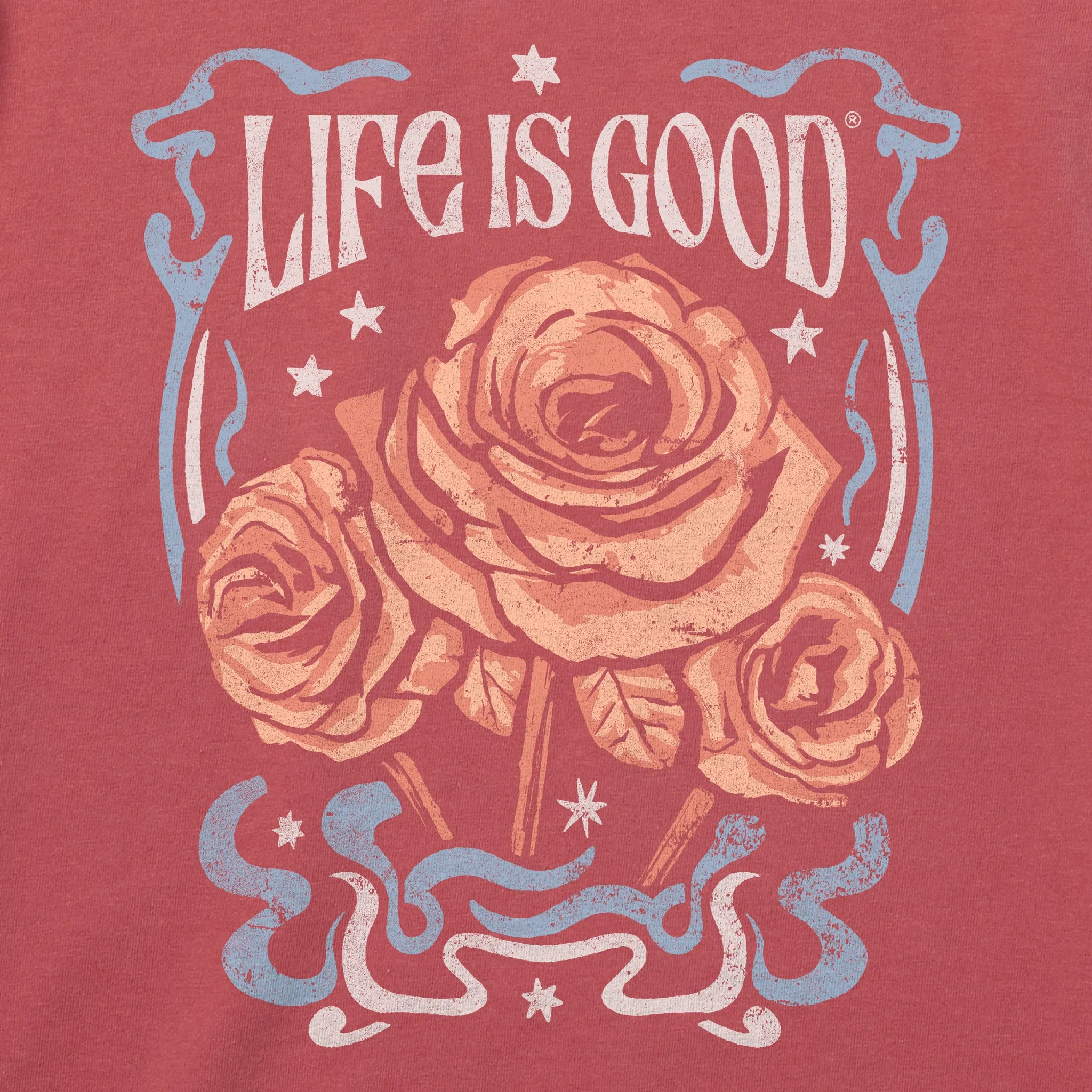 Women's Fineline Roses Short Sleeve Crusher Tee Life is Good