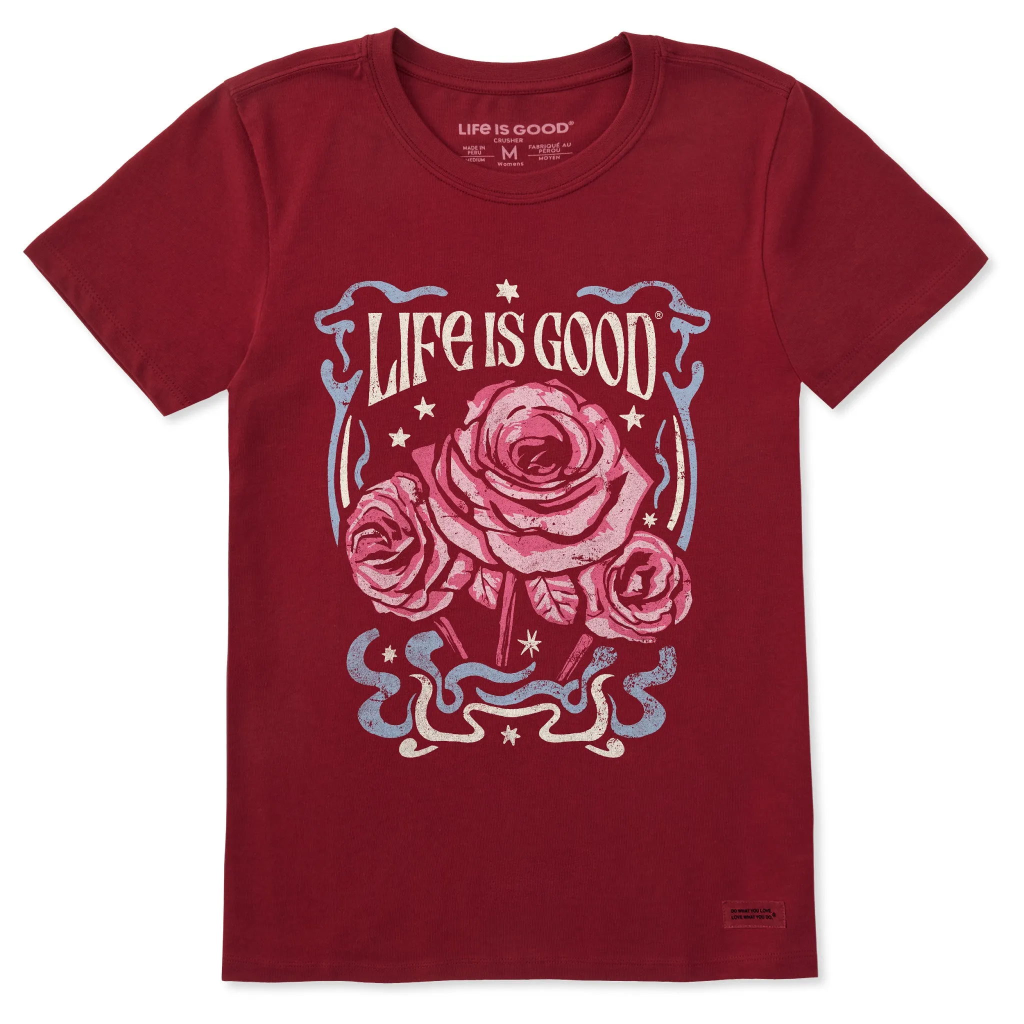 Women's Fineline Roses Short Sleeve Crusher Tee Life is Good