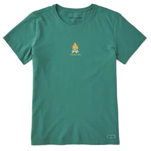 Women's Fired Up Bonfire Short Sleeve Crusher Tee Life is Good