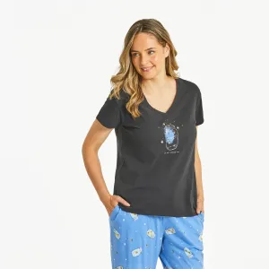 Women's Fireflies Shine On Snuggle Up Relaxed Sleep Vee Life is Good