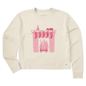 Women's Fireside Stockings Long Sleeve Crusher Boxy Tee Life is Good