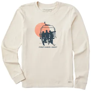 Women's First Chair or Bust Long Sleeve Crusher Tee Life is Good