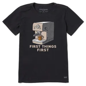 Women's First Things First Coffee Short Sleeve Tee Life is Good