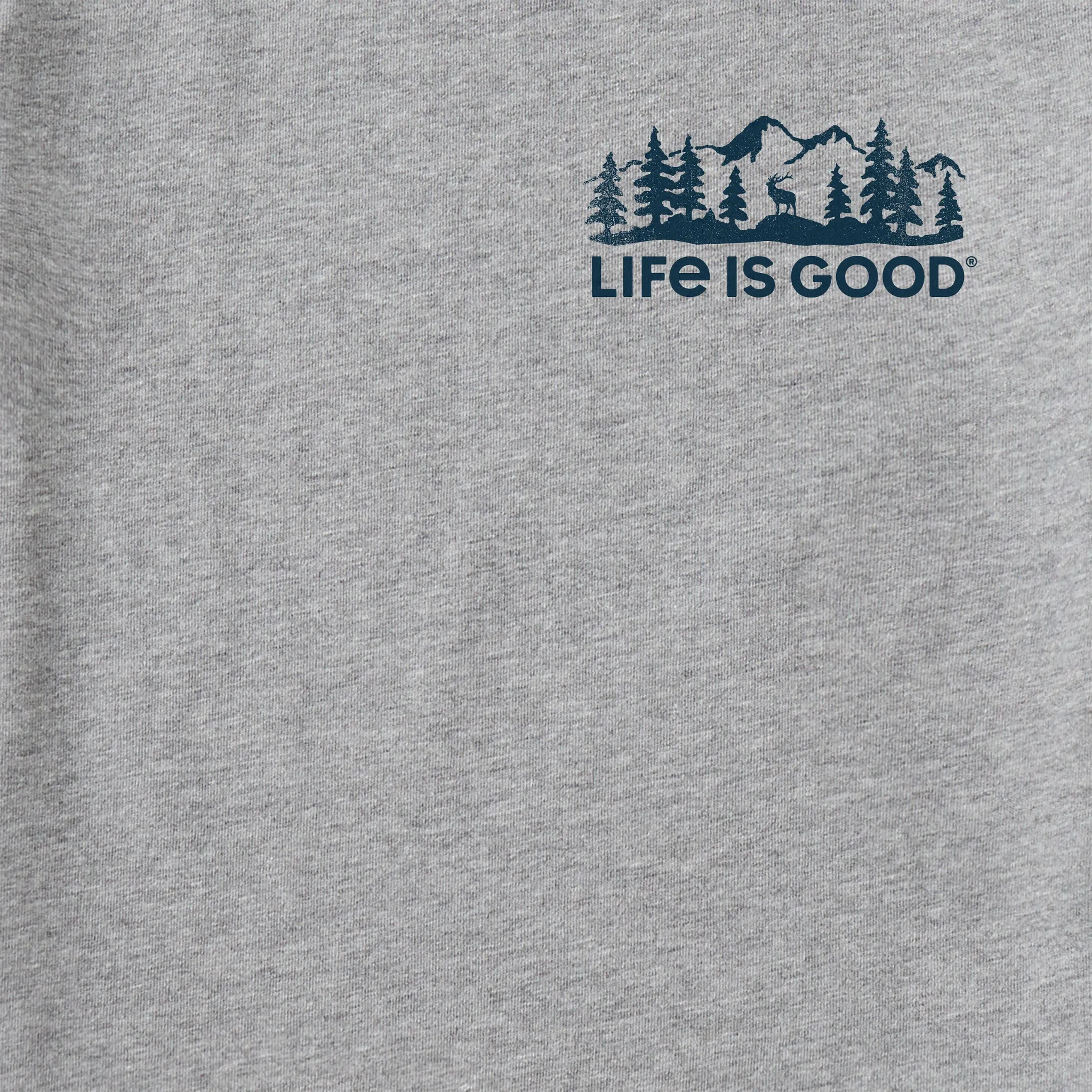 Women's Flag Mountain Scene Short Sleeve Crusher Tee Life is Good