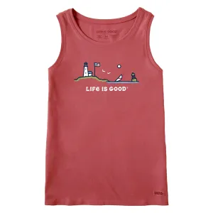 Women's Flag Ocean Vista Crusher Tank Life is Good