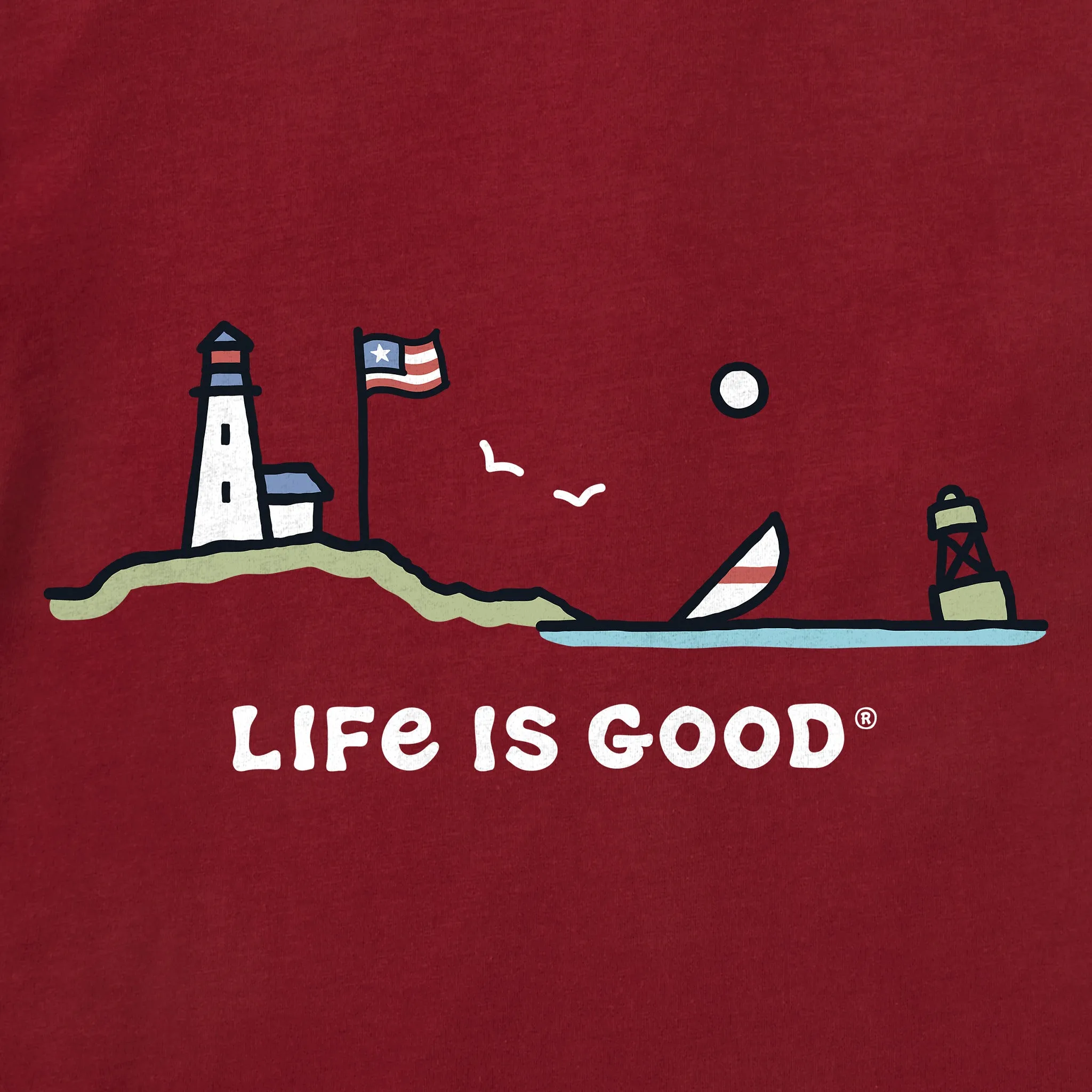 Women's Flag Ocean Vista Short Sleeve Crusher Tee Life is Good