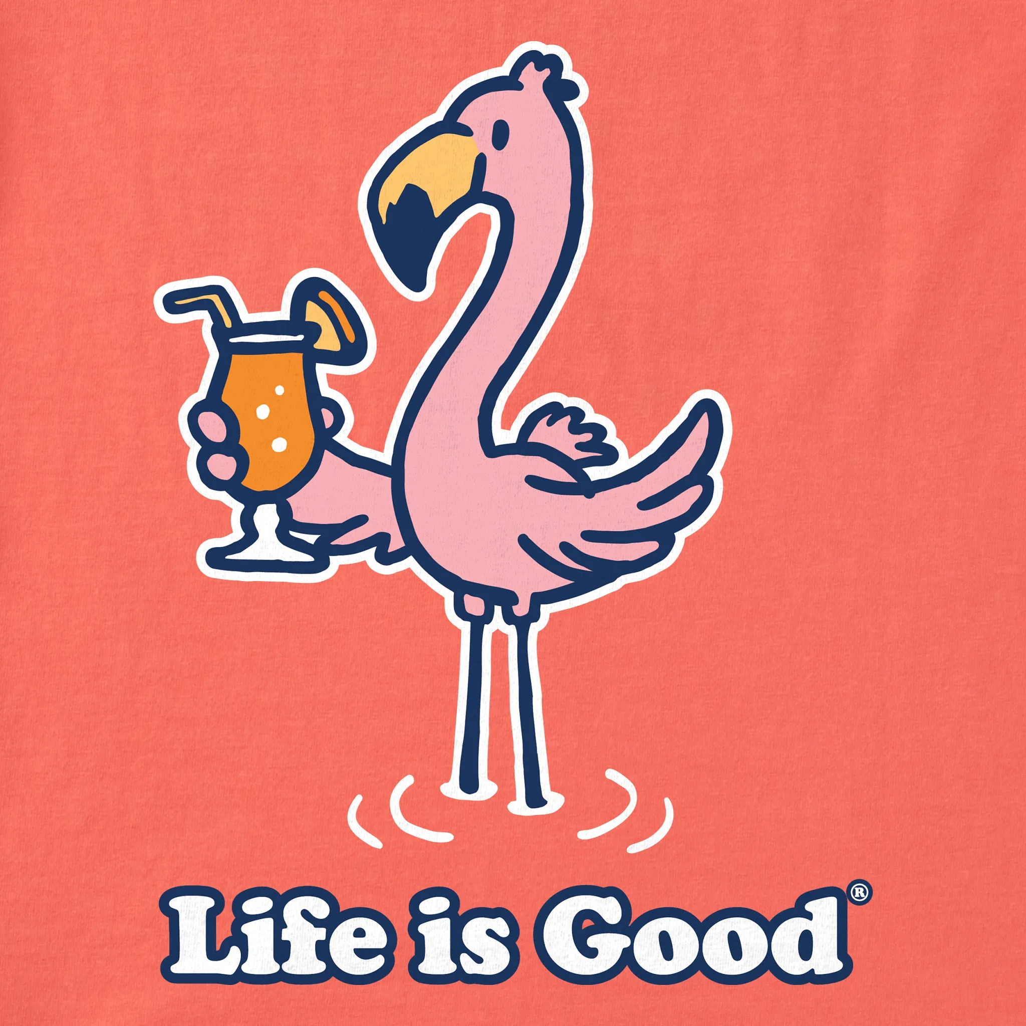 Women's Flamingo Cocktail Crusher Tank Life is Good