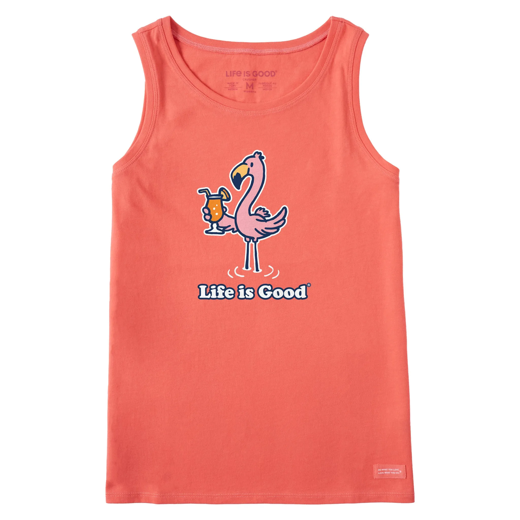 Women's Flamingo Cocktail Crusher Tank Life is Good