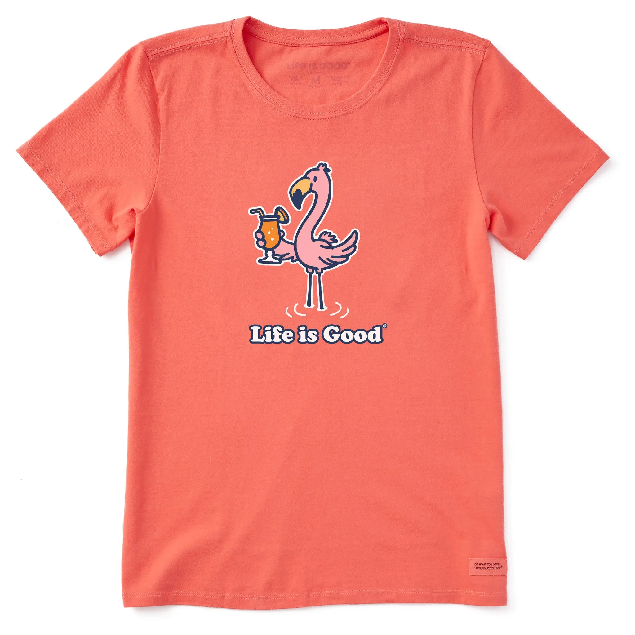 Women's Flamingo Cocktail Short Sleeve Crusher Tee Life is Good