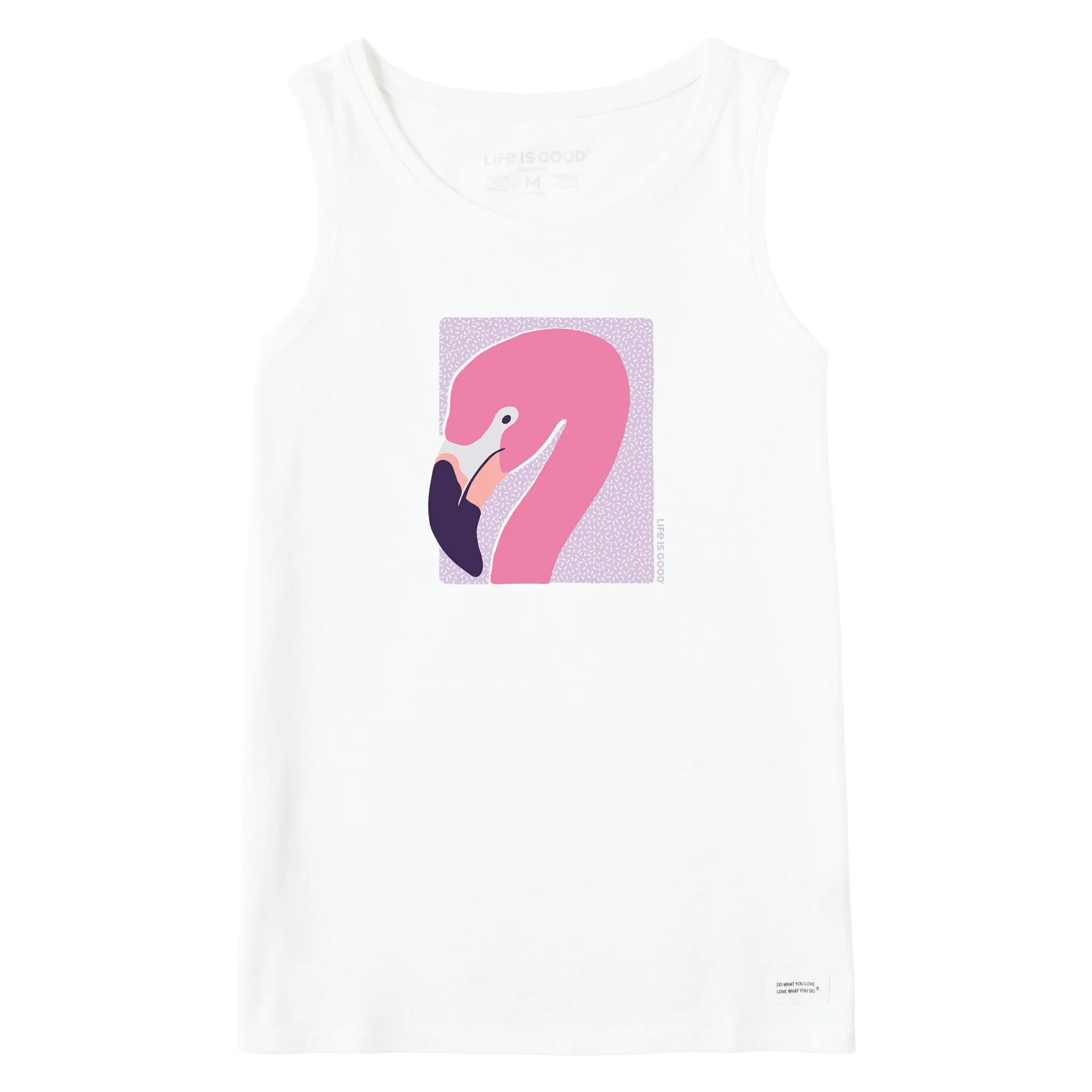 Women's Flamingo Face Crusher Tank Life is Good