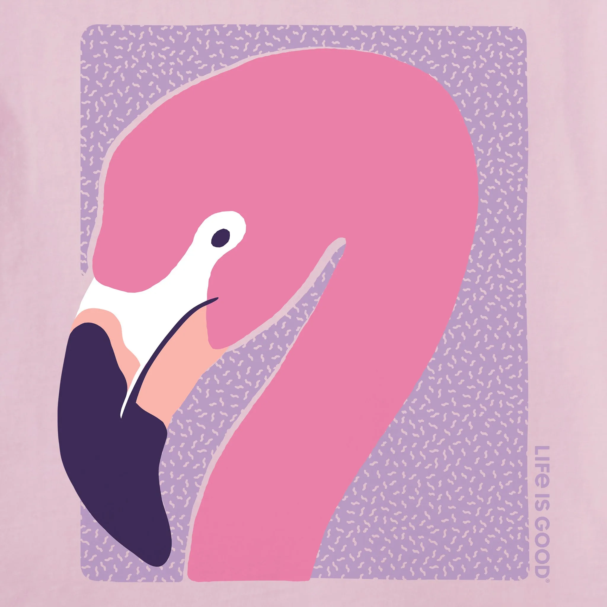 Women's Flamingo Face Short Sleeve Crusher Tee Life is Good