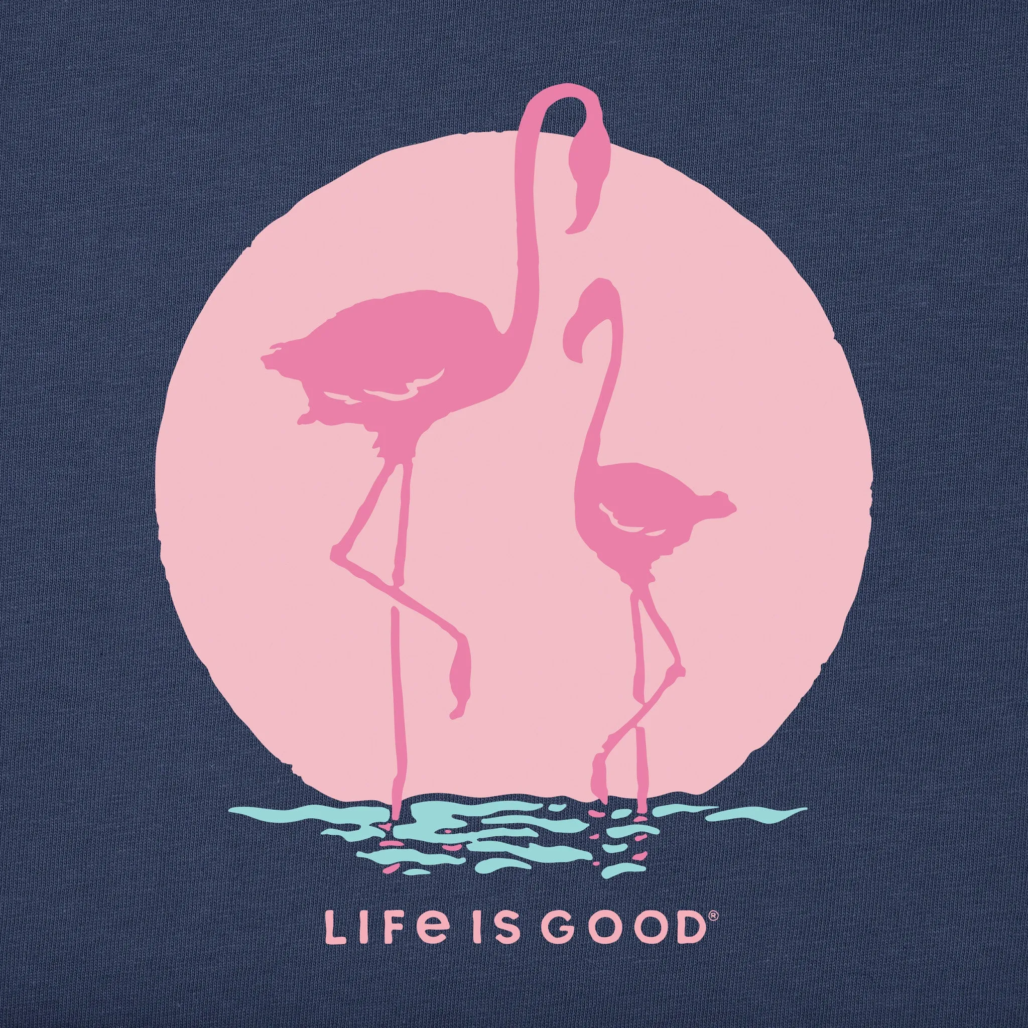 Women's FLAMINGO MAMA AND CHILD Short Sleeve Tee Life is Good