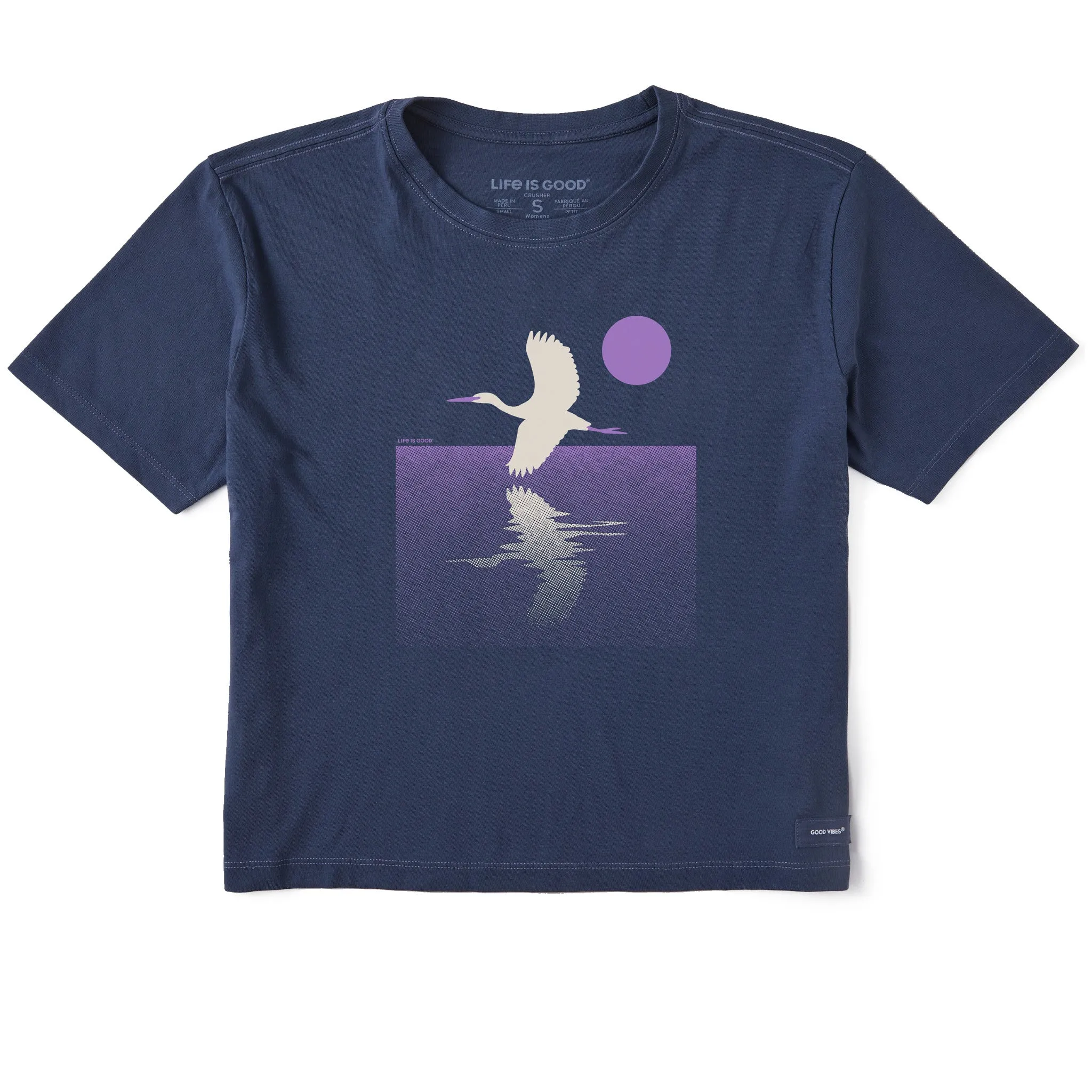 Women's Flight Over the Water Short Sleeve Crusher Boxy Tee Life is Good