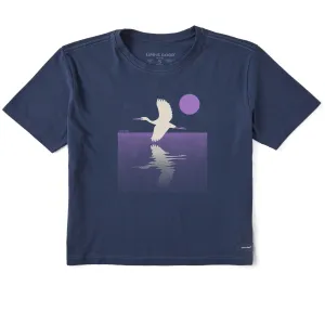 Women's Flight Over the Water Short Sleeve Crusher Boxy Tee Life is Good